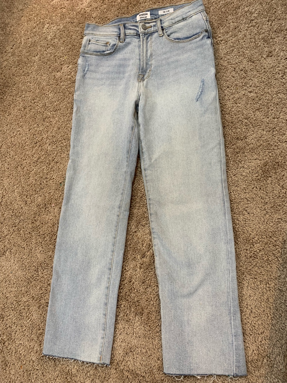 Kensie Straight-Leg Light Blue Jeans